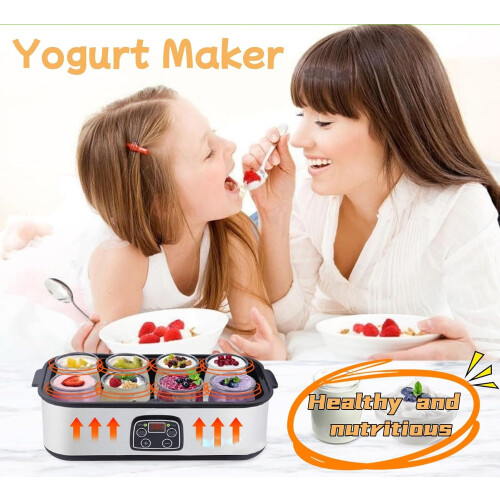 Probiotic Yogurt Maker with 8 Lids, 36 Hour Yogurt Maker, 1400ML Multifunctional 1