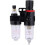 1/4 Air Filter Pressure Regulator with Oil Water Separator and Lubricator Cup for Air Compressor 1