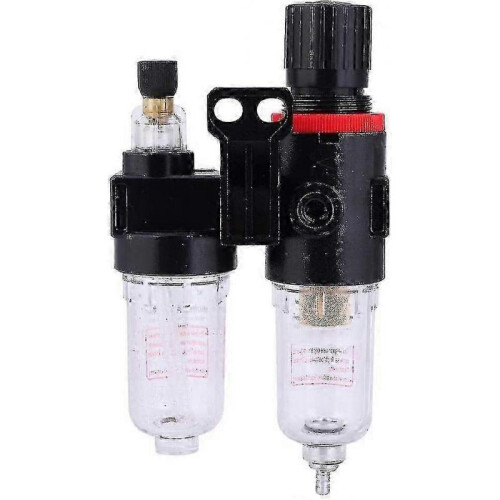 1/4 Air Filter Pressure Regulator with Oil Water Separator and Lubricator Cup for Air Compressor