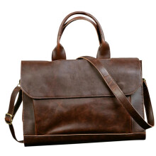Fashionable Pu Leather Briefcase Men's Handbag Business Shoulder Bag Laptop Bag Computer Bag Case