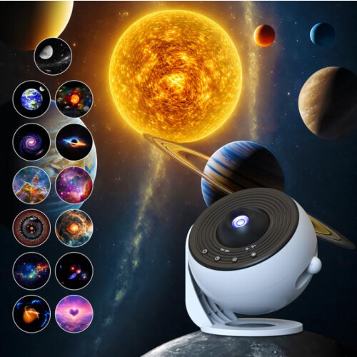 Galaxy Projector,Planetarium Star Projector for Bedroom Ultra Clear Night Light,with 4K Replaceable 13 Galaxy Discs