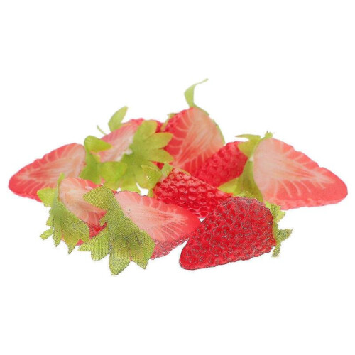 10pcs Simulation Fruit Half Strawberries Photography Props Models for Various Uses 2