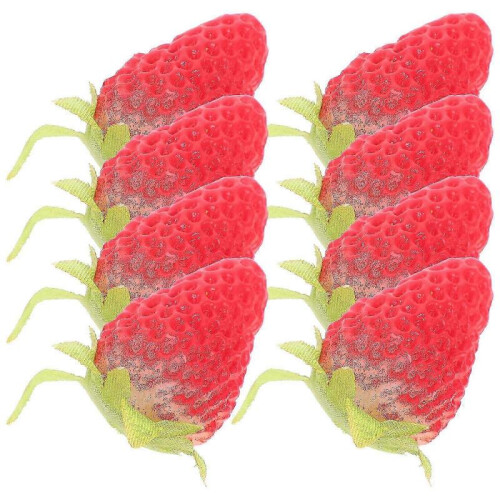 10pcs Simulation Fruit Half Strawberries Photography Props Models for Various Uses