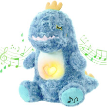 Baby Sound Machine Breathing Otter Sleep Buddy Plush Otter Baby Soothers with Sensory Details Music Lights Rhythmic Breathing Motion