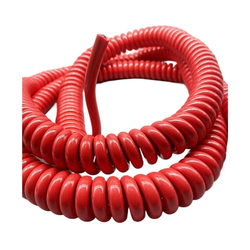 1Pc Spring Slingshot Wire Spiral Curve Automobile Sensor Cable Long Telescopic(Stretch 3M) 820064809551