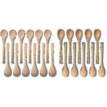 60 Pieces Mini Wooden Spoon Set for Serving Small Soups and Condiments