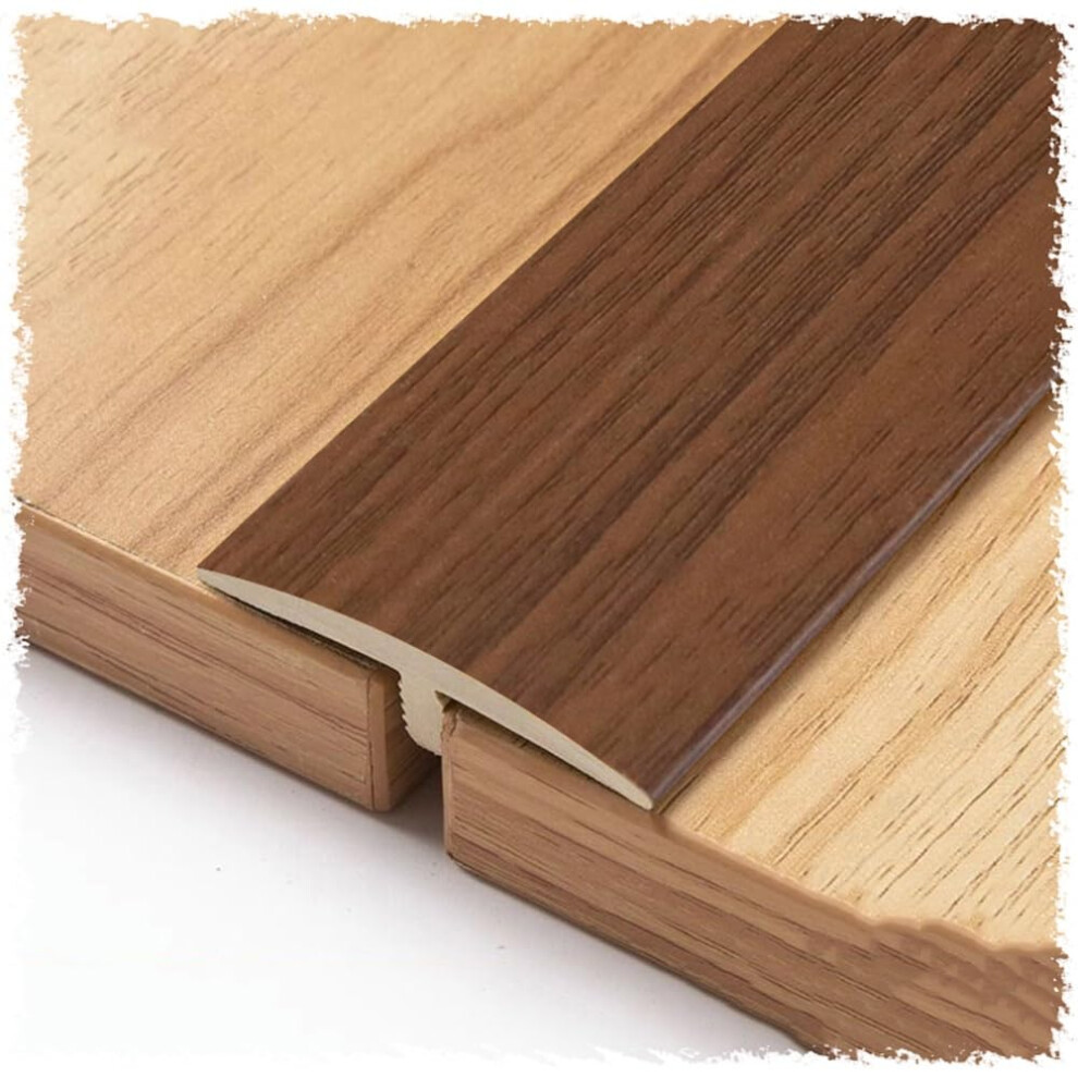 Cuttable Threshold Strip Wood Grain Floor Joining Strip For Wood Floors To Tile, T Molding Self Adhesive Floor Transition Strip(Coffee) 820064810267