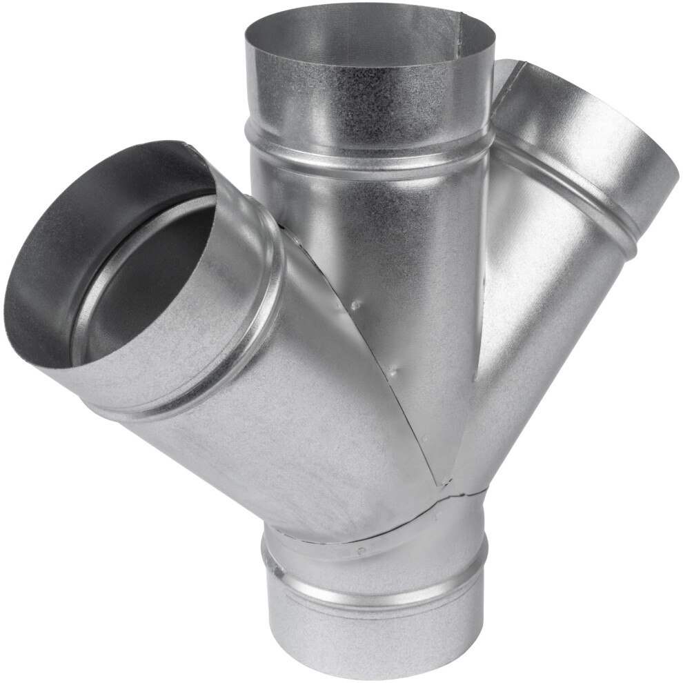 45 Degree Ã4 X 4 X 4 X 4 Inch X Shape Splitter Metal 4 Way Fitting Adapter Galvanized Steel 820064810281
