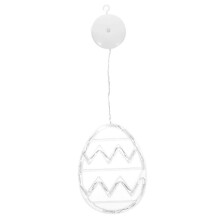 Easter Egg Shaped Window Light with Suction Cup for Holiday Window Decoration