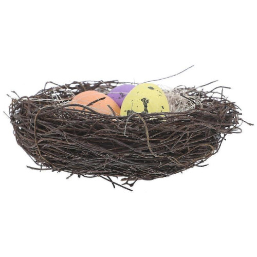 1 Set Simulation Bird Nest Easter Foam Eggs Artificial Nest for Easter Décor and Celebrations