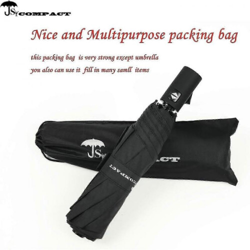 Travel Umbrella with Auto-Folding Feature - Reverse Ventilation & UV Protection Layer 2