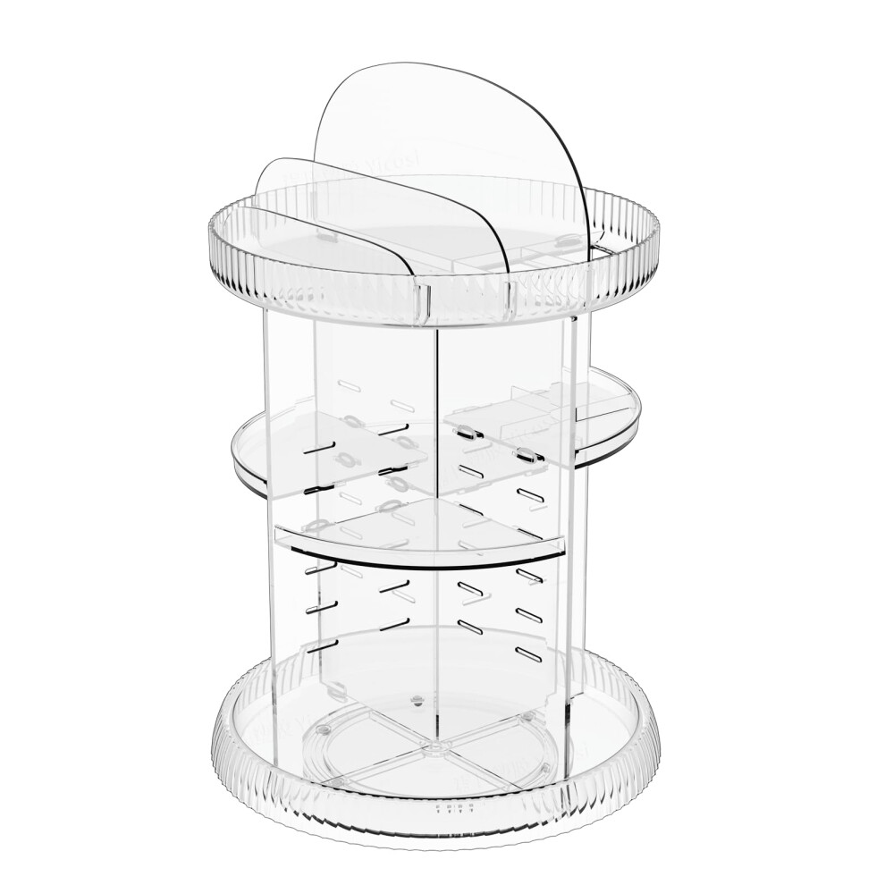 360 Rotating Makeup Organizer for Vanity,Adjustable Spinning Skincare Organizer with Brush Holder Refï¼NdJ-image-OPC-PHXWW9W-NEW