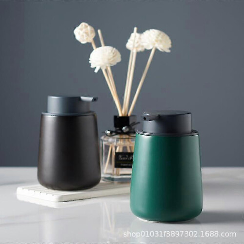 Foam-grey Ceramic Soap Dispenser for Kitchen or Bathroom Use 2