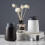 Foam-grey Ceramic Soap Dispenser for Kitchen or Bathroom Use 4