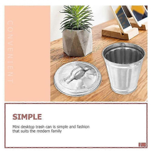 2 Pack Compact Trash Bin Desktop Garbage Containers Versatile Storage Buckets for Home or Office Use 2