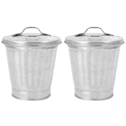 2 Pack Compact Trash Bin Desktop Garbage Containers Versatile Storage Buckets for Home or Office Use 1