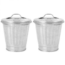 2 Pack Compact Trash Bin Desktop Garbage Containers Versatile Storage Buckets for Home or Office Use