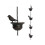 Rain Chains for Gutters with Mobile Birds on Cups - 7.8 Ft Rain Chimes with Hanger Attached 1
