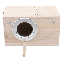 Wooden Nesting Feeding Station House for Small Wild Birds - Ideal Nest Box for Various Bird Species