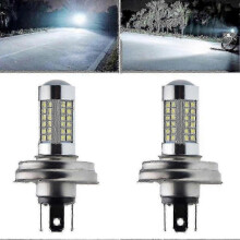 (6V)2 Pack P45T R2 66SMD LED Headlight Bulbs 6000K 6V/12V For Scooter And Moped High/Low Beam