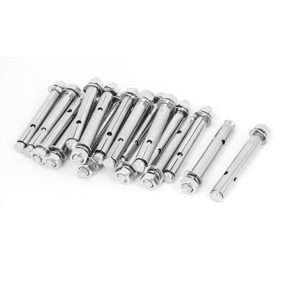 M8x80mm 304 Screws Bolts Stainless Steel Through Expansion Sleeve Bolt Expansion Bolts Anchor 20Pcs 820064812667