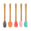5-Pack Silicone Spatulas Ideal for Various Cooking Needs Featuring Heat-Resistant Bamboo Handles 1