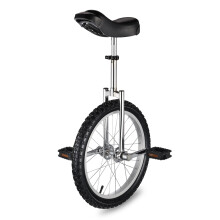 18 Inch Wheel Outdoor Unicycle Leakproof Tire, Outdoor Sports with Alloy Rim 2 Pedals
