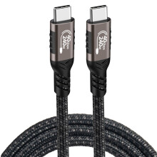Thunderbolt 4 Cable, USB C 240W 40Gpbs 8K Display, Fit for Apple MacBook iPhone 15 iPad Pro, Braided Type-C Wire 3 ft