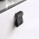 Leather Drawer Pulls 2 PCS Exposed Leather Handle Single Hole Pull Ring Drawer Wardrobe Door Furniture Bedside Table Small Handle(Black) 4