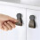 Leather Drawer Pulls 2 PCS Exposed Leather Handle Single Hole Pull Ring Drawer Wardrobe Door Furniture Bedside Table Small Handle(Black) 3