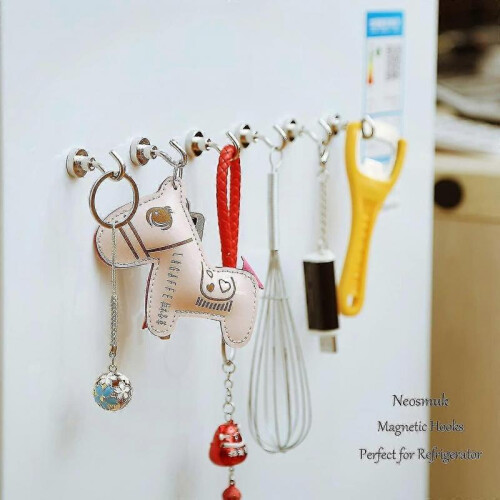 20 Pack Magnetic Hooks, 10kg+ Strong Magnet with Fridge Hook, Heavy Duty Ceiling Cruise Hook 1