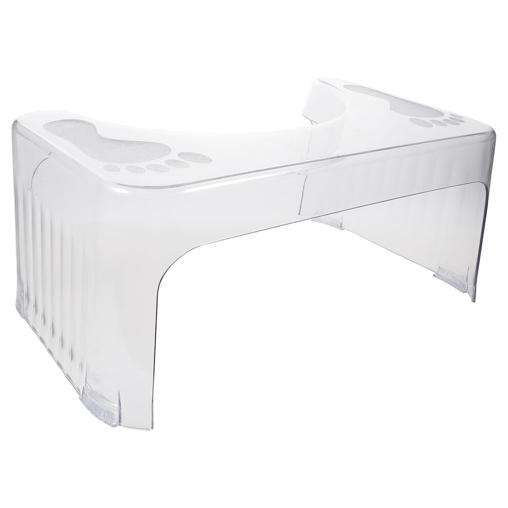 Toilet Step Stool for Kids, NonSlip Bamboo Toilet Potty Stool for Adults and Kids, Bathroom Step Stool (Clear)