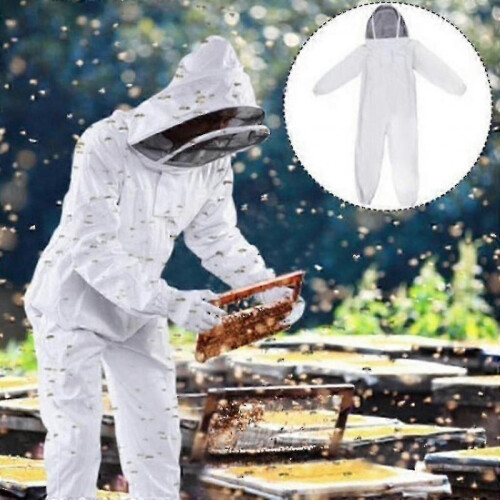 (L)Professional Beekeeper Suit Bee Keeping All Body Hooded Beekeeping Coat New - B 1