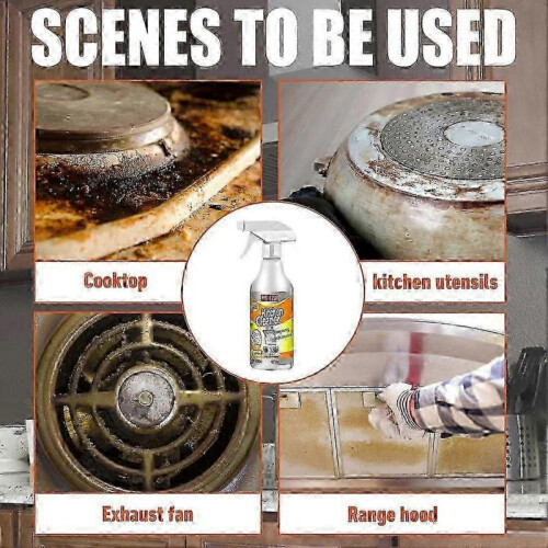 (2pcs) Kitchen Cleaner Spray Foam Grease Degreaser Remove Oil Dirt Cleaning Home 2