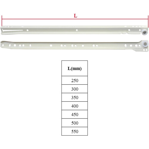 Full Extension Telescopic Slide Drawer Slides One Set for Cabinet Computer Table(12inchlength30cm) 1