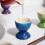 Plain Colourful Set Of 6 Egg Cups with Base, Colourful Egg Holder, Breakfast Accessories, Stoneware Tableware, Egg Stand 5
