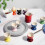 Plain Colourful Set Of 6 Egg Cups with Base, Colourful Egg Holder, Breakfast Accessories, Stoneware Tableware, Egg Stand 4