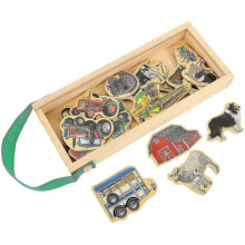 1 Box Wooden Refrigerator Magnets for Toddlers - Early Learning and Cognitive Development Toys for Kids