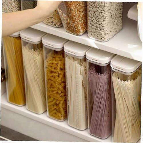 Airtight Food Storage Containers for Organizing Pasta in Kitchen Pantries 2
