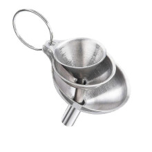 Long Handle Stainless Steel Funnel Set of 3 for Filling Bottles