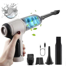 4in1 120w Souffleur D Sans Fil Portable Der Mini 9000pa Aspirateur De Voiture Sans Fil