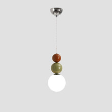 Chandeliers,French Cream Style Bedside Warm and Metal Glass Small Pendentp Restaurant Study Bedroom Decorationpended Indoor Lightifixtures/a