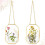 2 Pcs Glass Pressed Flower Frames Hanging Picture Clear Floating Octagon Geometric Double Frame 1