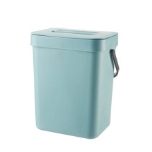 Small Kitchen Compost Bin 3L Kitchen Waste Bin Household Countertop Container with Lid for Rubbish Composter (D)