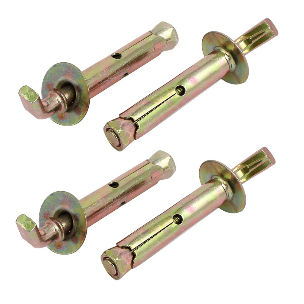 Iivverr M10x100mm Wall Fixing Expansion Anchor Fastener Bolt Hook 4Pcs 395291723845