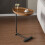 C Shaped Side Table, Walnut End Table for Sofa Couch Small Bedside Table Coffee Table Snack Table for Living Room Bedroom 1
