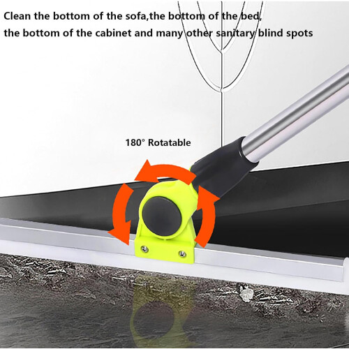 Floor Squeegee for Concrete  Tile Floor, with 51 Long Handle, Cleans 1