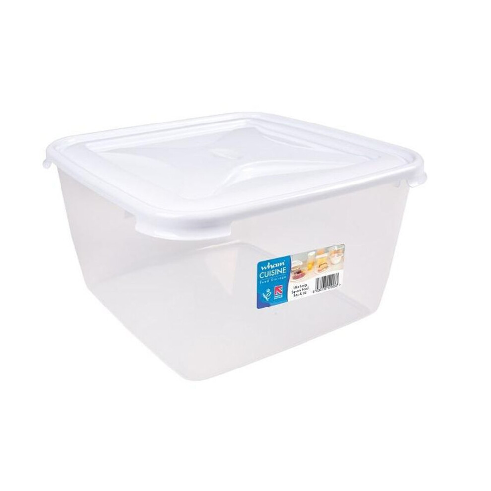 Wham Cuisine Large Square Food Box White Lid 15l
