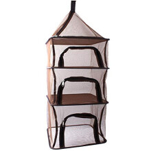 Camping Dry Net4 Layer Outdoor Hanging Foldable Drying Rack, Camping Organizer Mesh Dryer