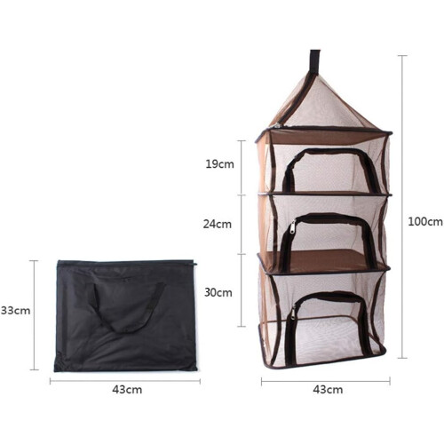Camping Dry Net4 Layer Outdoor Hanging Foldable Drying Rack, Camping Organizer Mesh Dryer 1